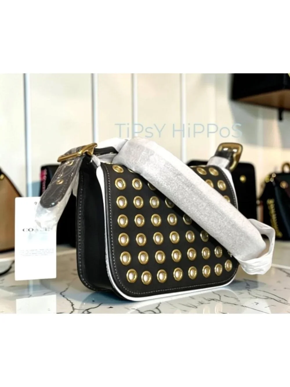 NWT!!  Coach  Patricia Legacy Handbag With Gold Grommet Detailing & Adjustable S